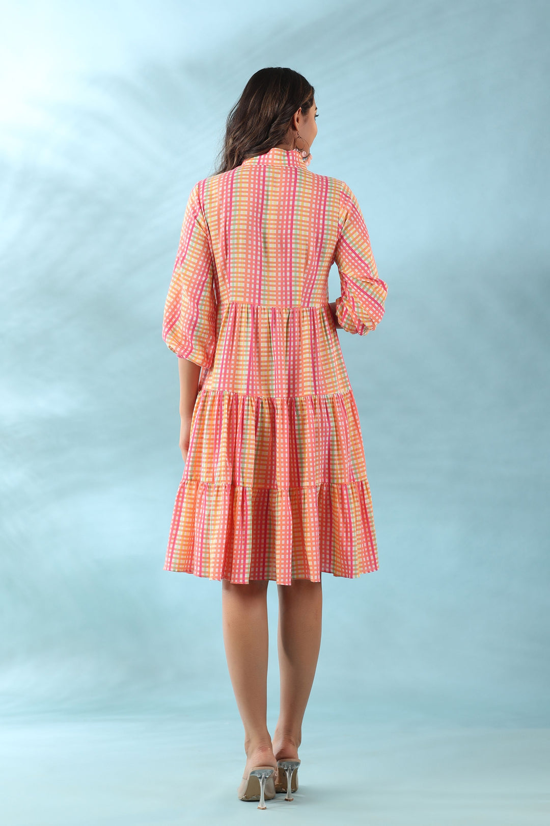 Multi-colour Tiered Dress