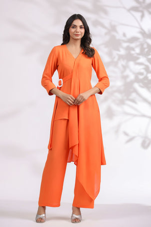 Tangy Orange High Low Co-ord Set