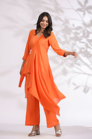 Tangy Orange High Low Co-ord Set