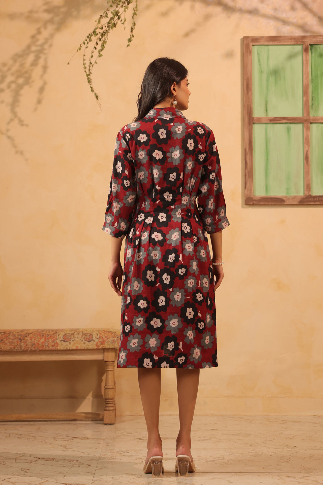 Pansy Knee Length A Line Dress