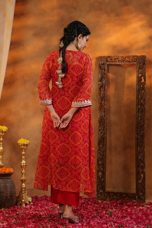 Aarna Bandhani Co Ord Set