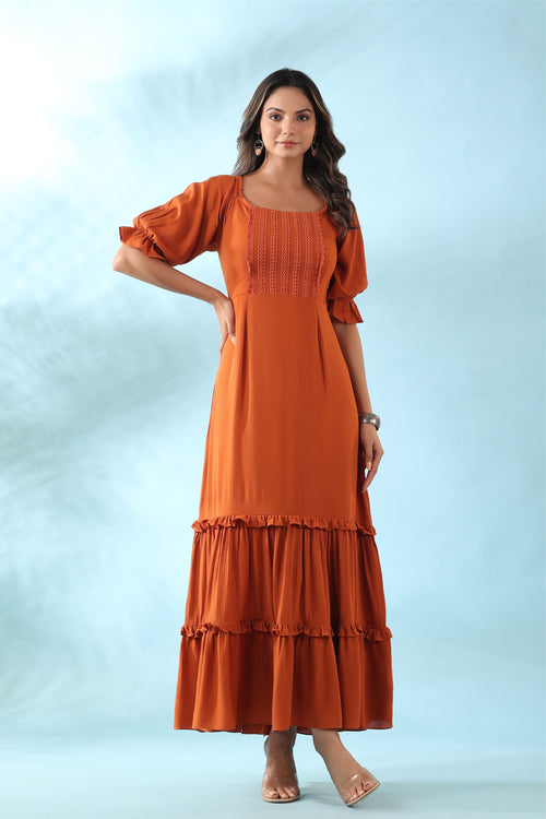 rust-tiered-dress