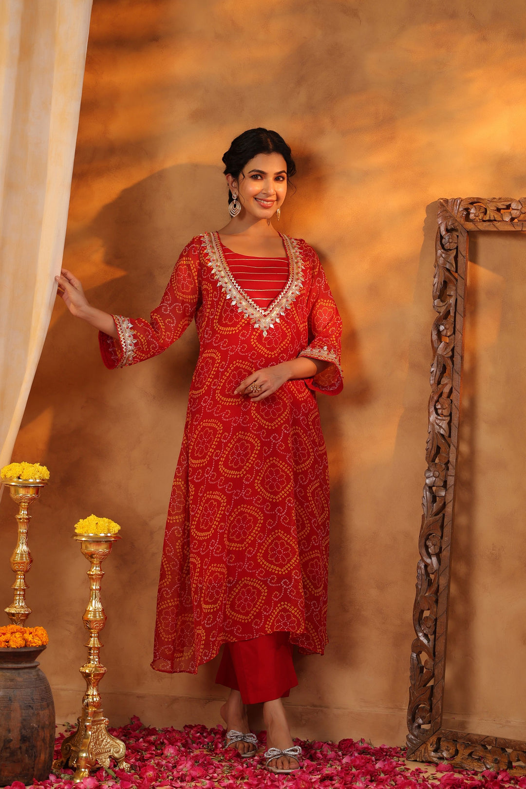 Aarna Bandhani Co Ord Set