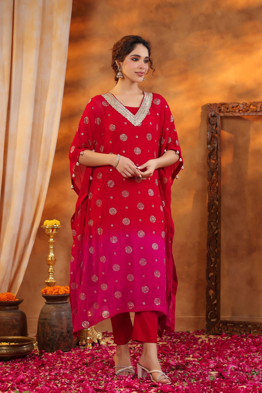 Chakrika Georgette Kaftan Set