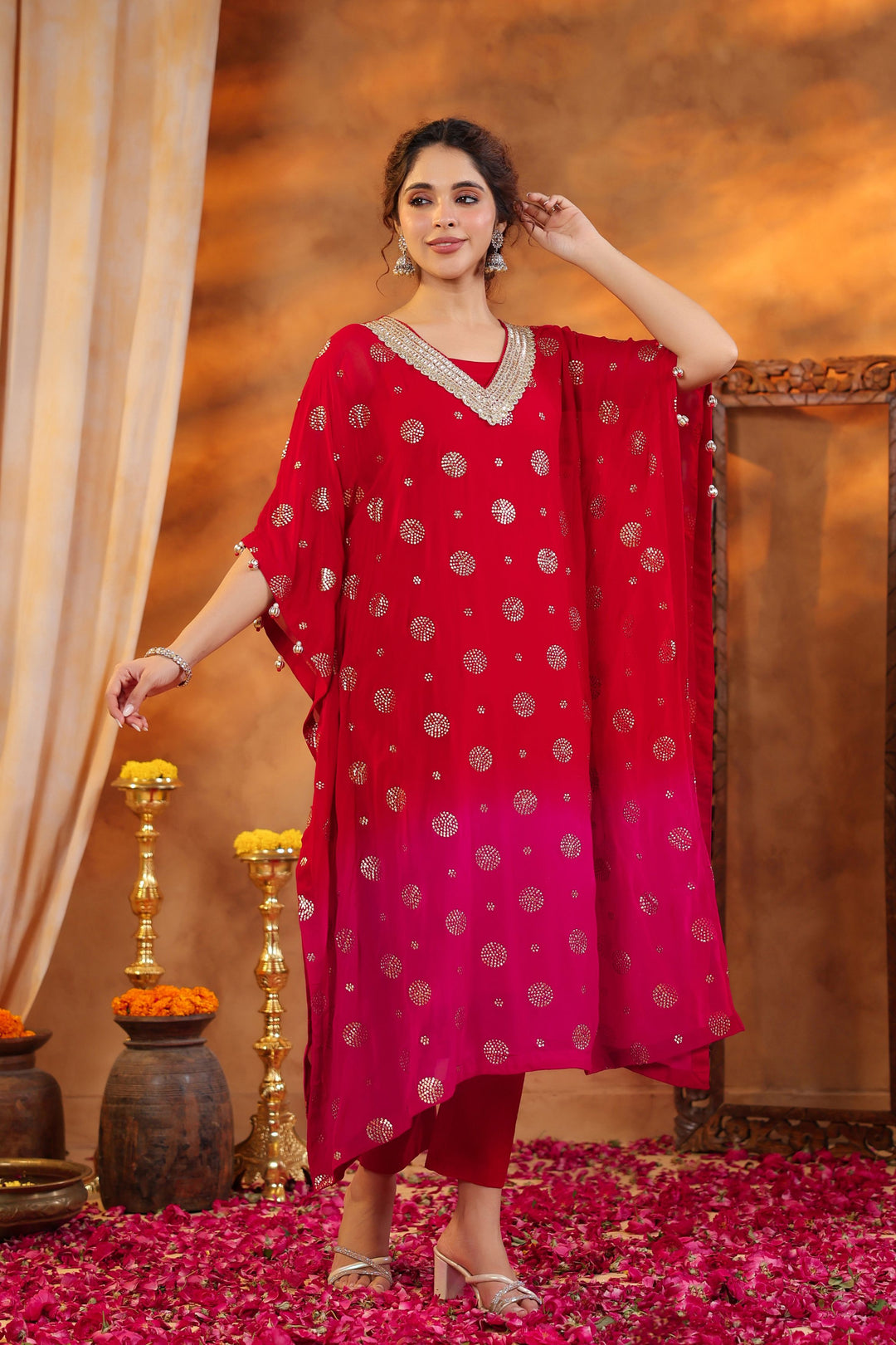 Chakrika Georgette Kaftan Set