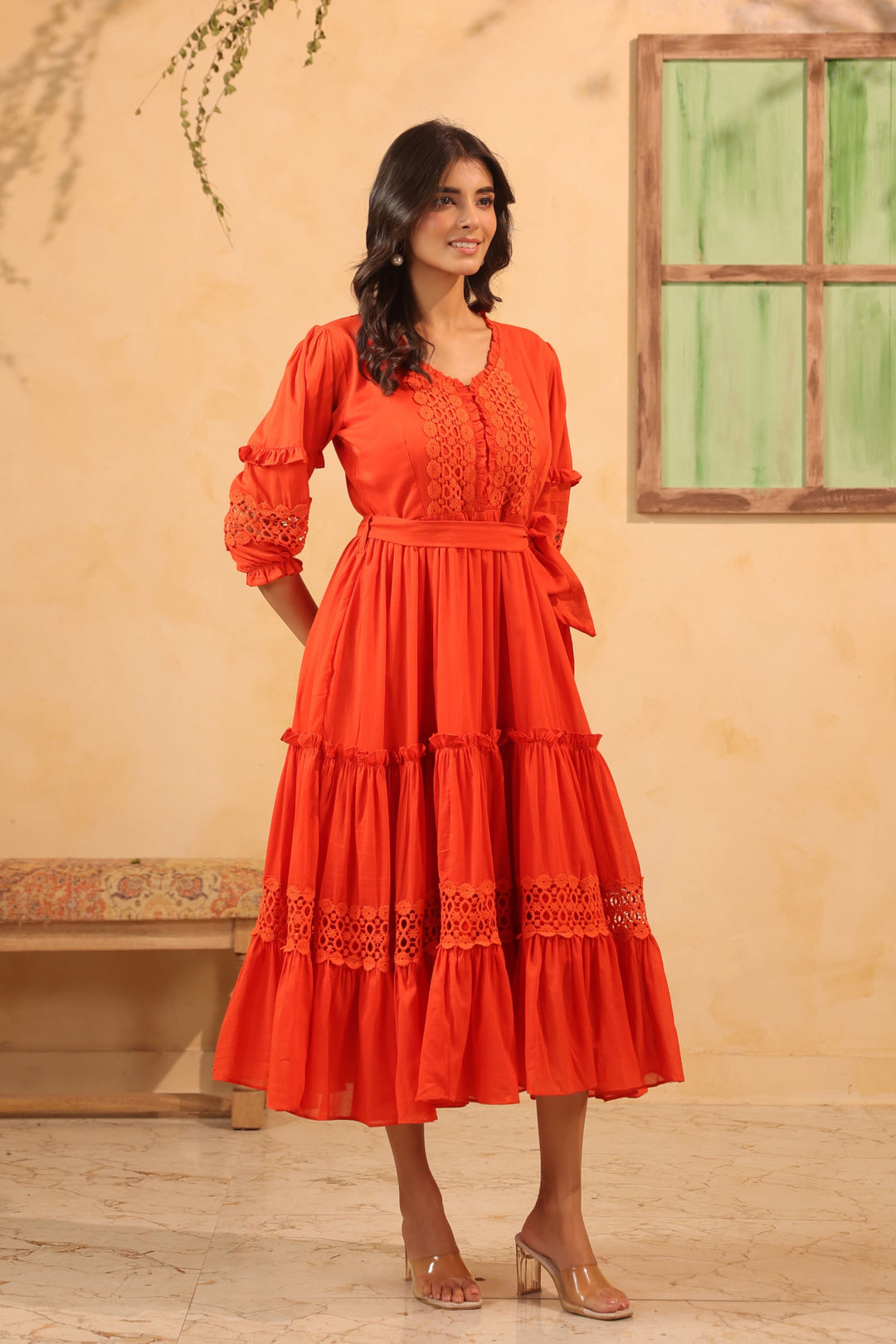 Sienna Flared Tiered Dress Gillori Sienna Flared Tiered Dress Gillori