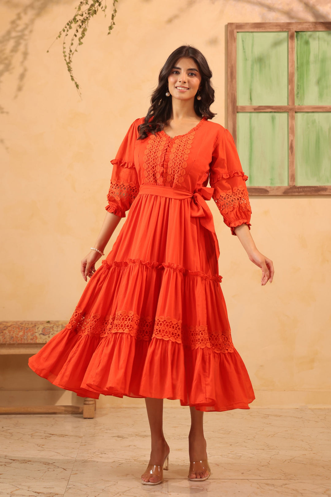 Sienna Flared Tiered Dress Gillori Sienna Flared Tiered Dress Gillori