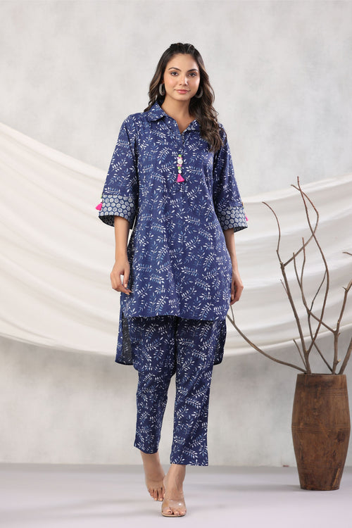 Jaipuri Indigo Co-ord Set