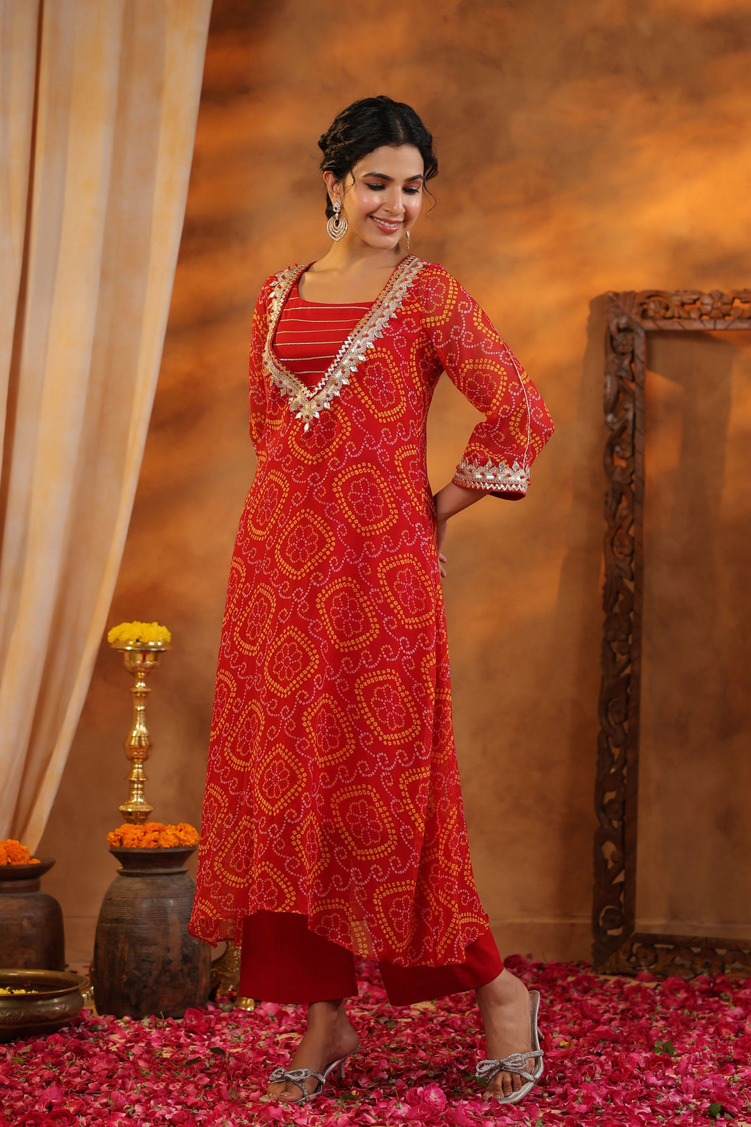 Aarna Bandhani Co Ord Set