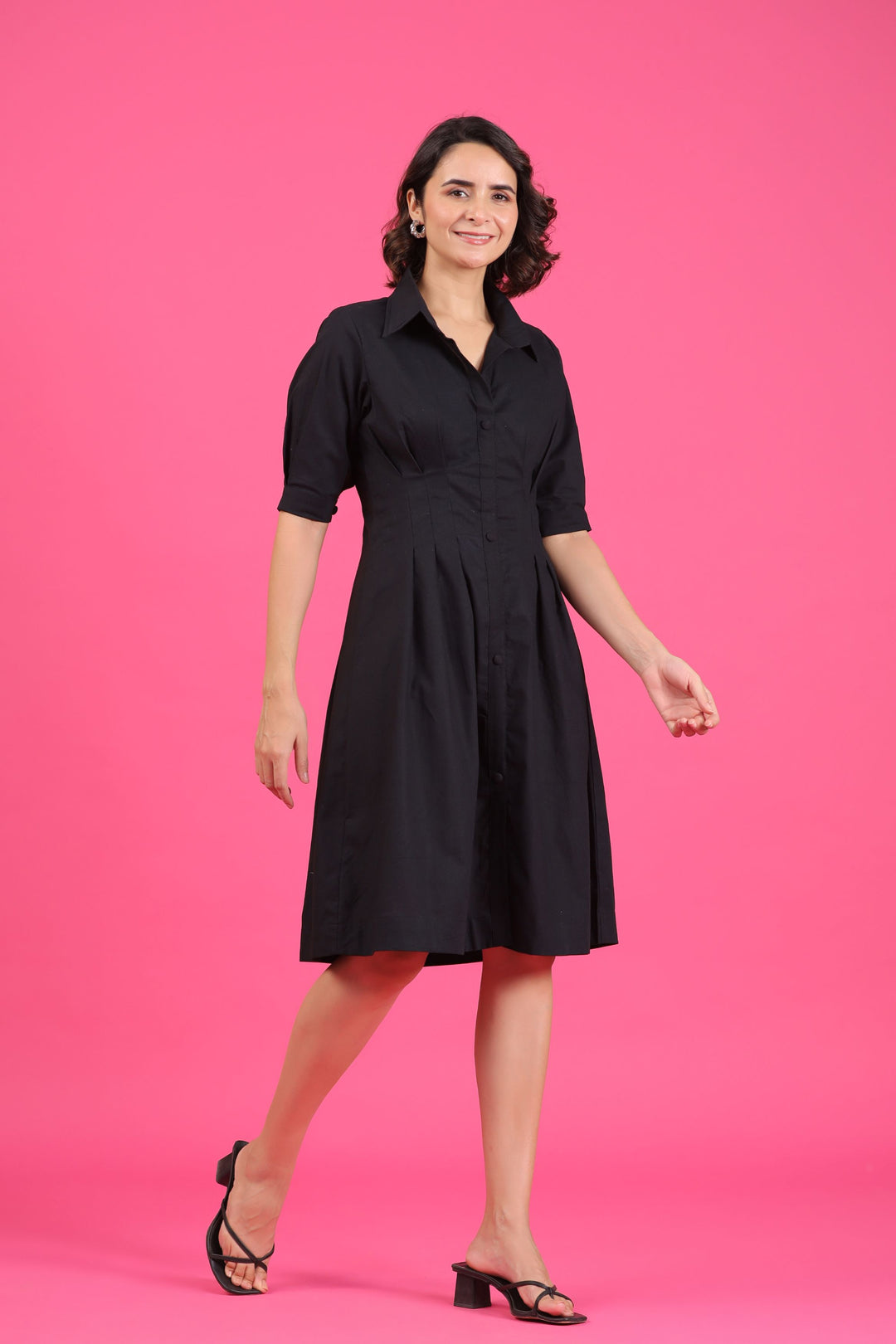 Sophisticated Chic Knee Length Black Dress Gillori Sophisticated Chic Knee Length Black Dress Gillori