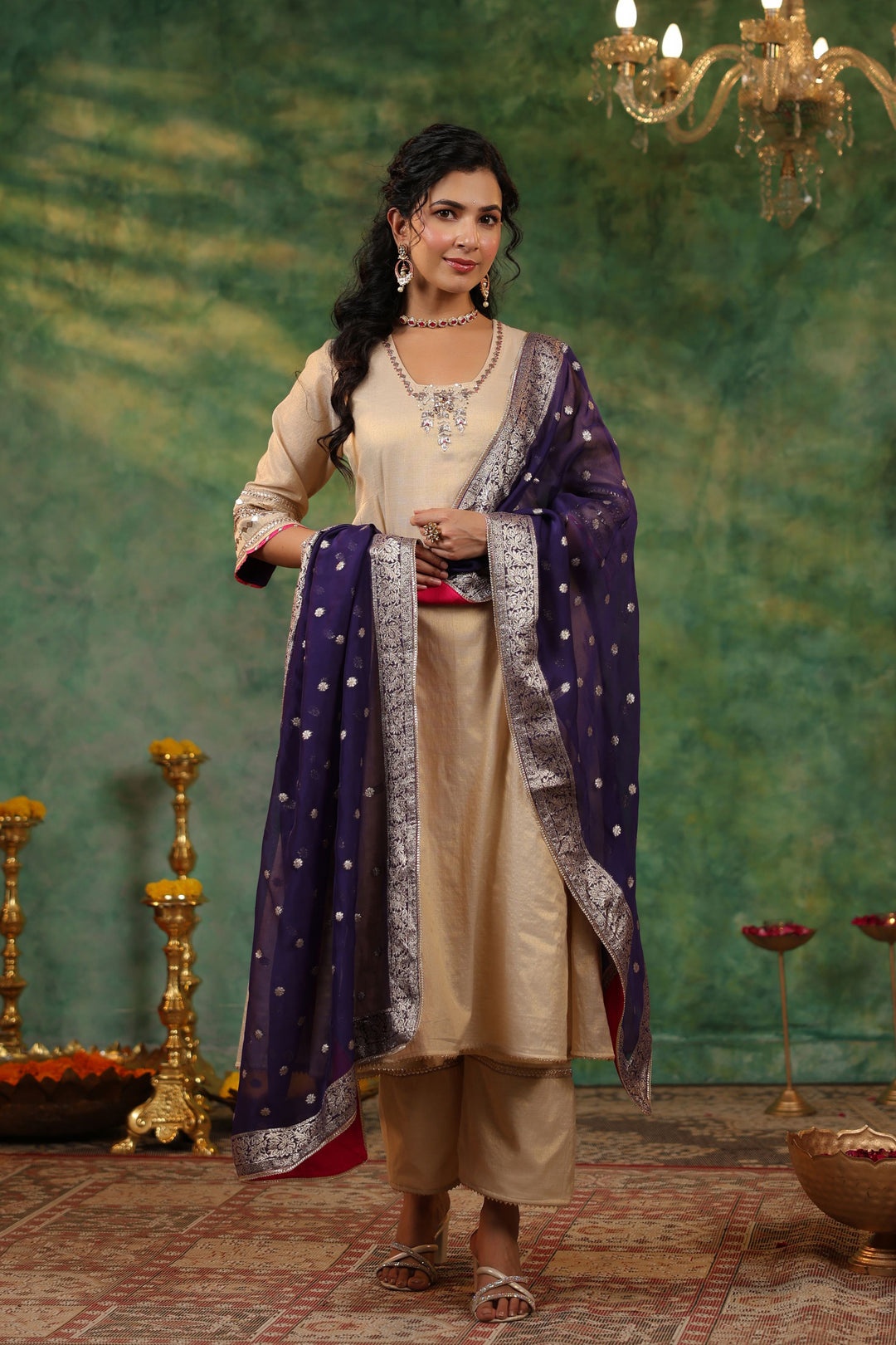 chanderi silk dress material online india Pure Chanderi Silk Cotton Full Dress Material - Color: Red at Best Price in Indore