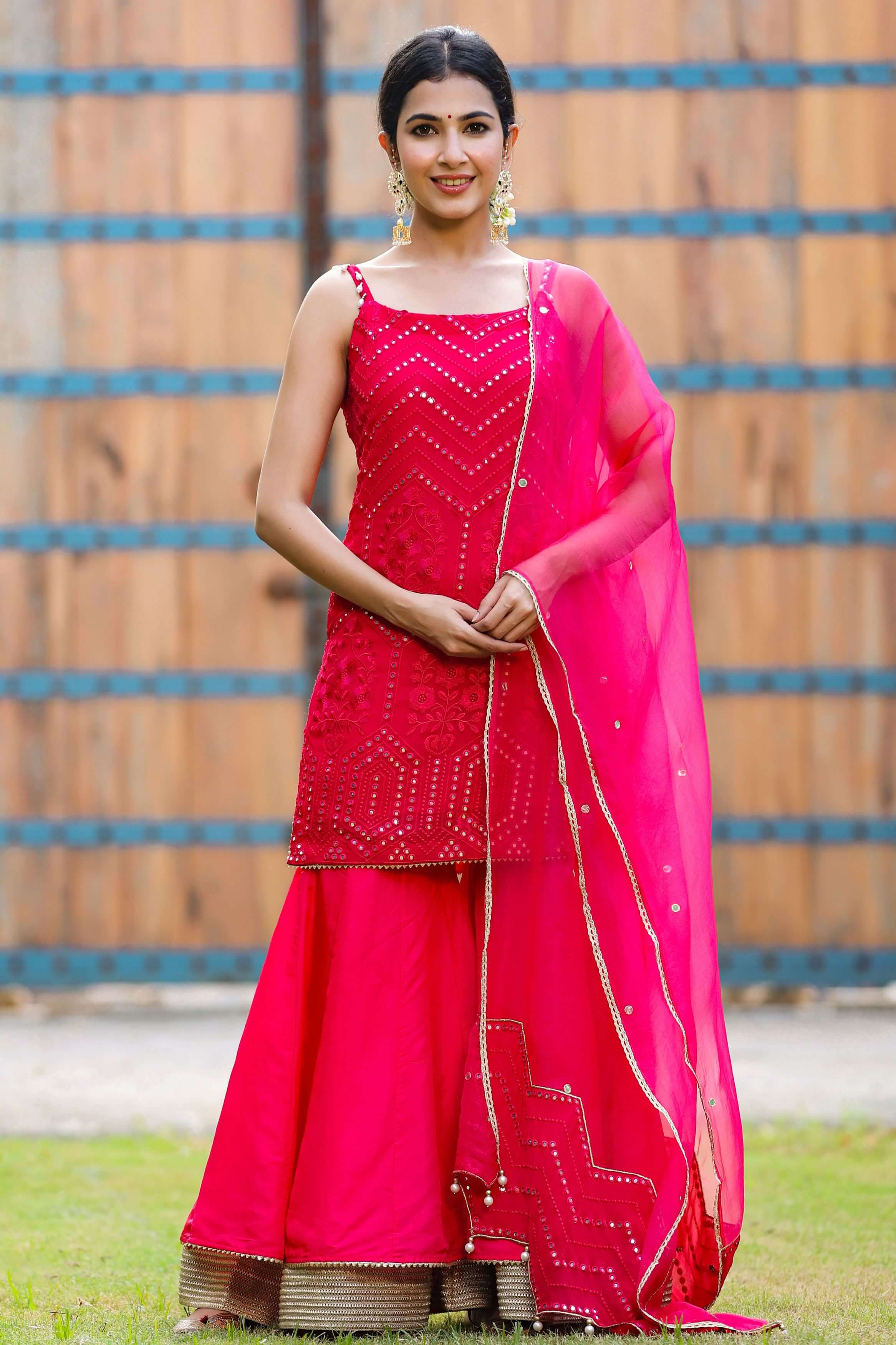 Charming Pink Party Wear Gowns For Daughter – Suvidha Fashion