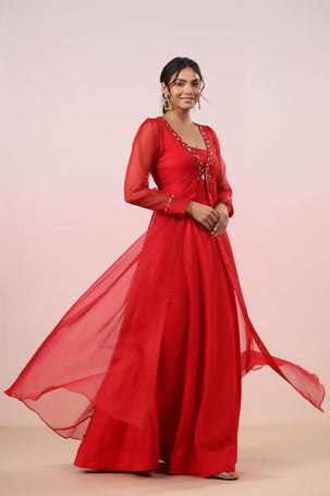 Valentine Red Floor Length Dress