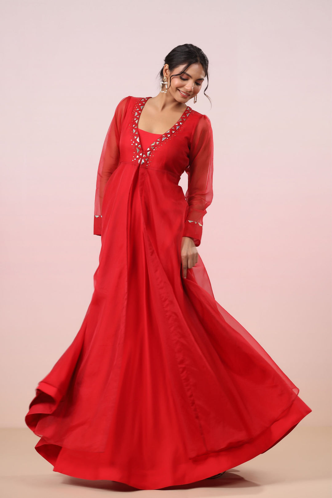 Valentine Red Floor Length Dress