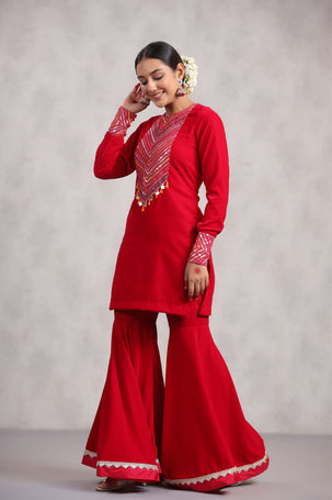  Rani Velvet Sharara Set suit