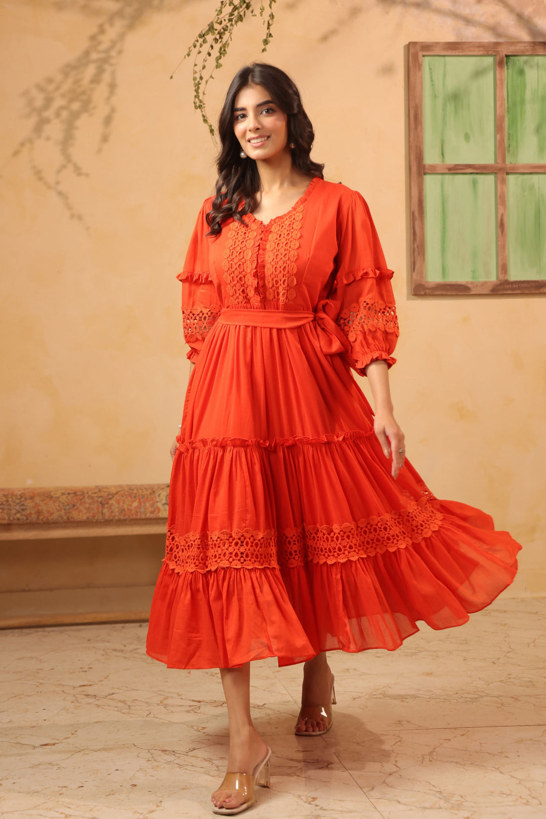 Sienna Flared Tiered Dress Gillori Sienna Flared Tiered Dress Gillori