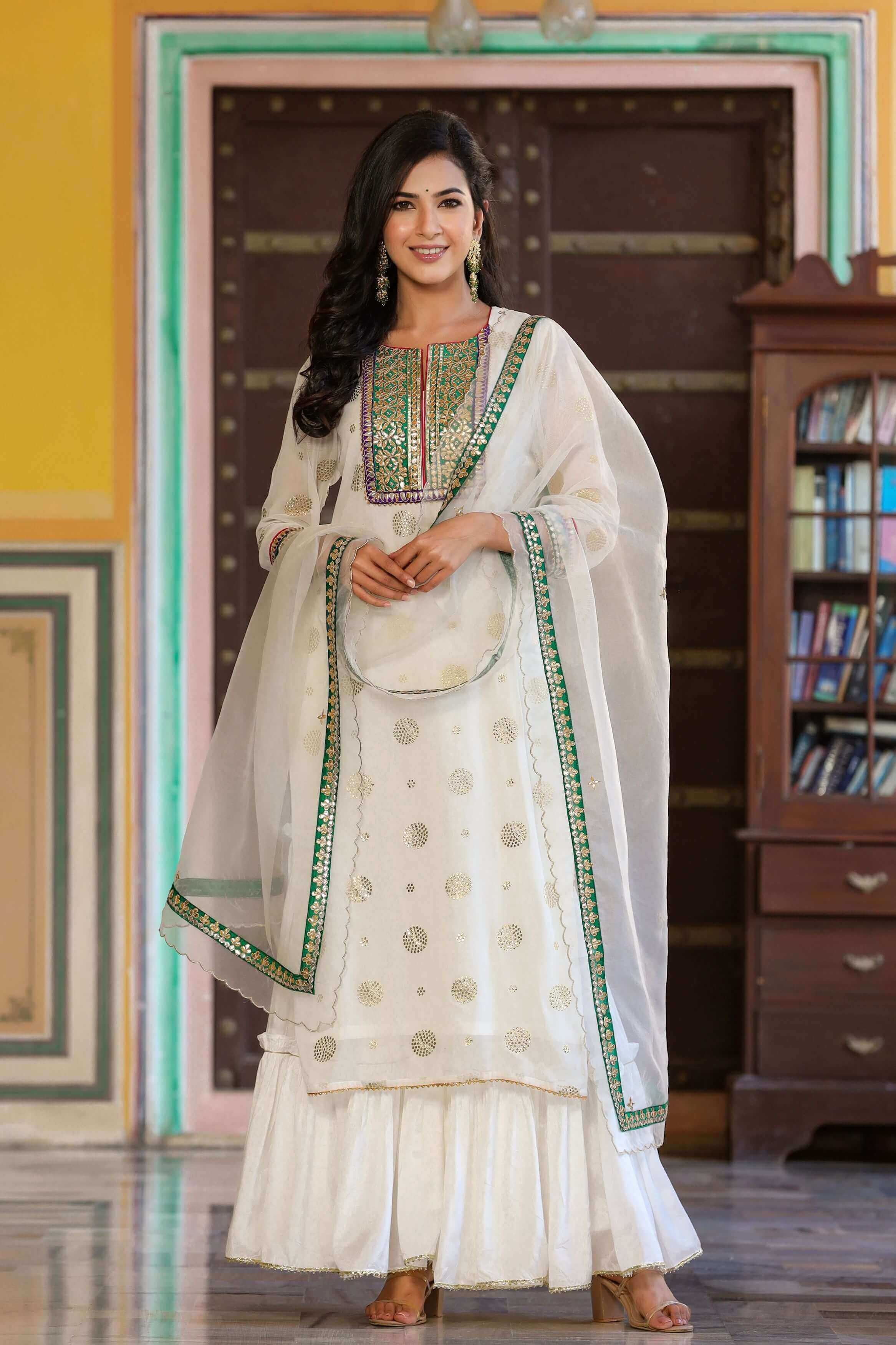 Rajasthani Gota Patti work Suits राजस्थानी और पंजाबी सूट: pure georgette gota  patti suits August