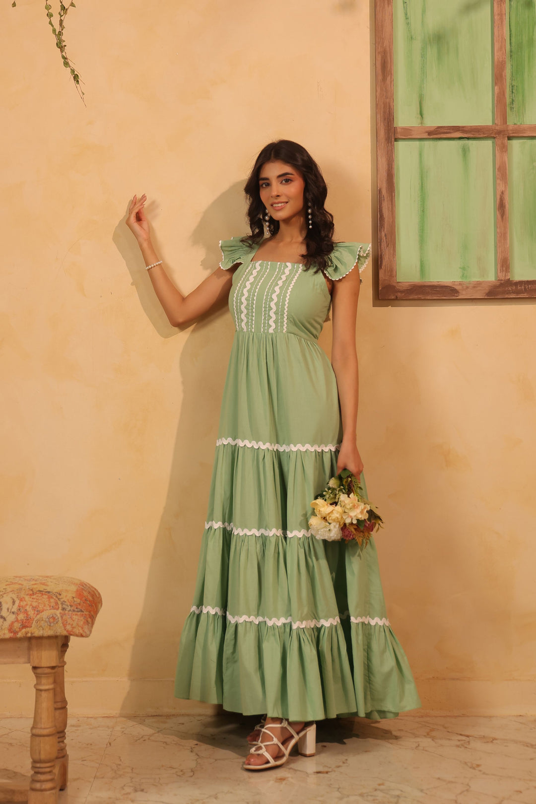 Mint Green Tiered Dress Gillori Mint Green Tiered Dress Gillori
