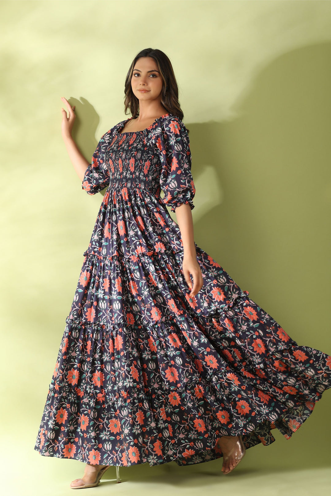 long layered dress for women Adora 3209 Long Prom Layered Slit Formal Dress