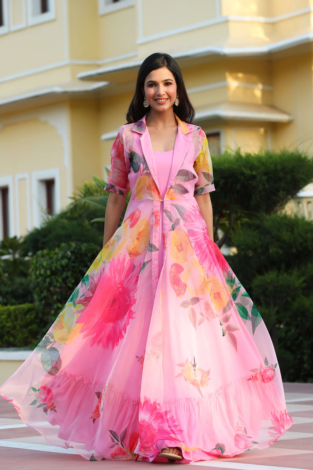 women's pink formal dress Strapless High Slit Flower Prom for Women Gowns Whether you are dressing it for a wedding party Zapaka Women Pink Wedding Guest