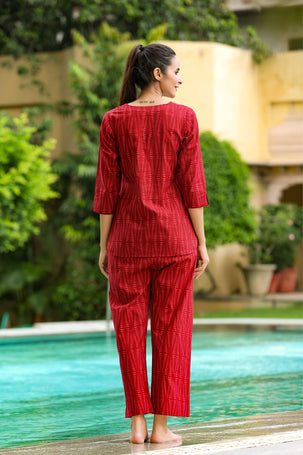 Beautiful & Comfortable Jaipuri Indigo Co-ord Set – Gillori