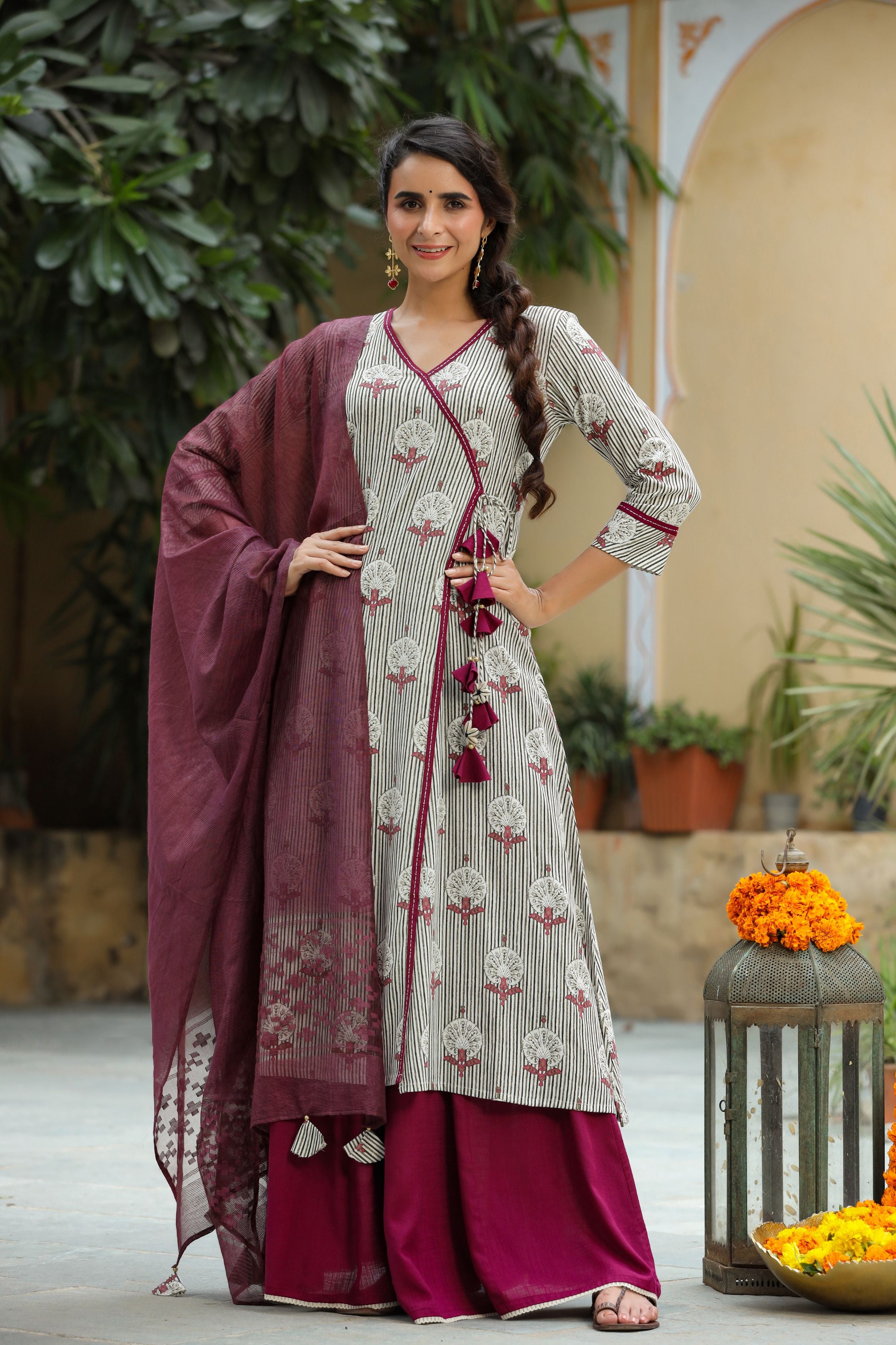 Frock type hotsell kurta with palazzo