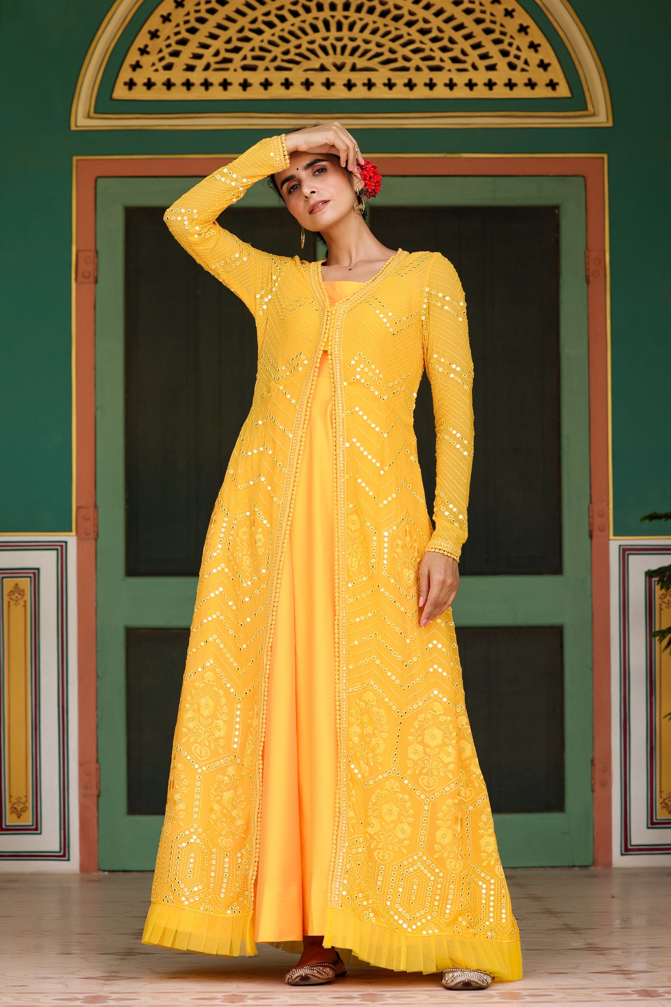 plain & embroidered Designer Mirror Work Dress, Dry clean, Ethnic Wear at  Rs 775 in Surat