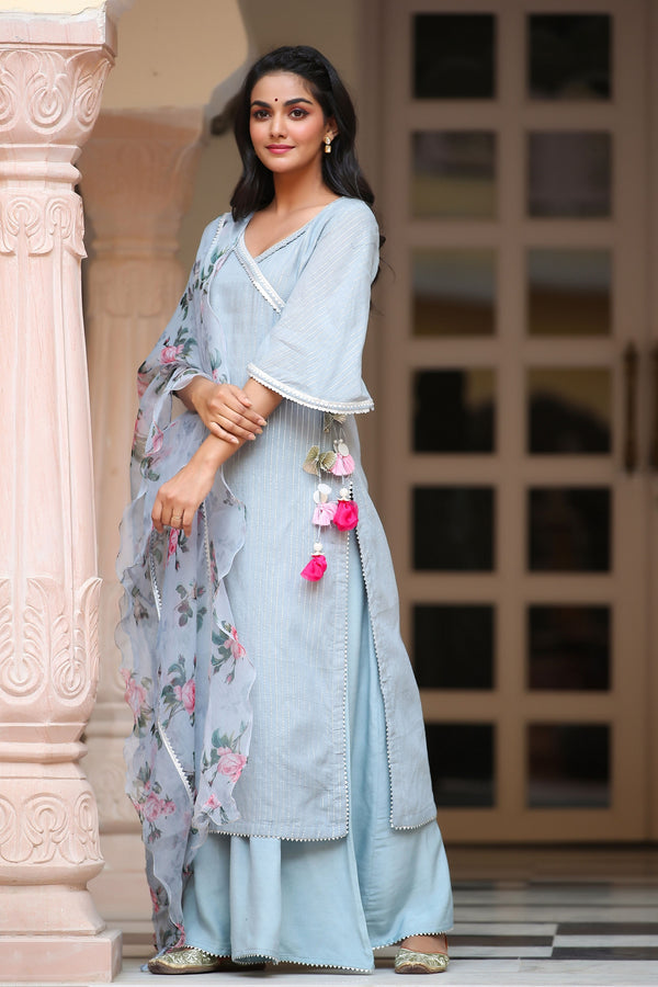 Gillori Lurex Kurta pant with dupatta