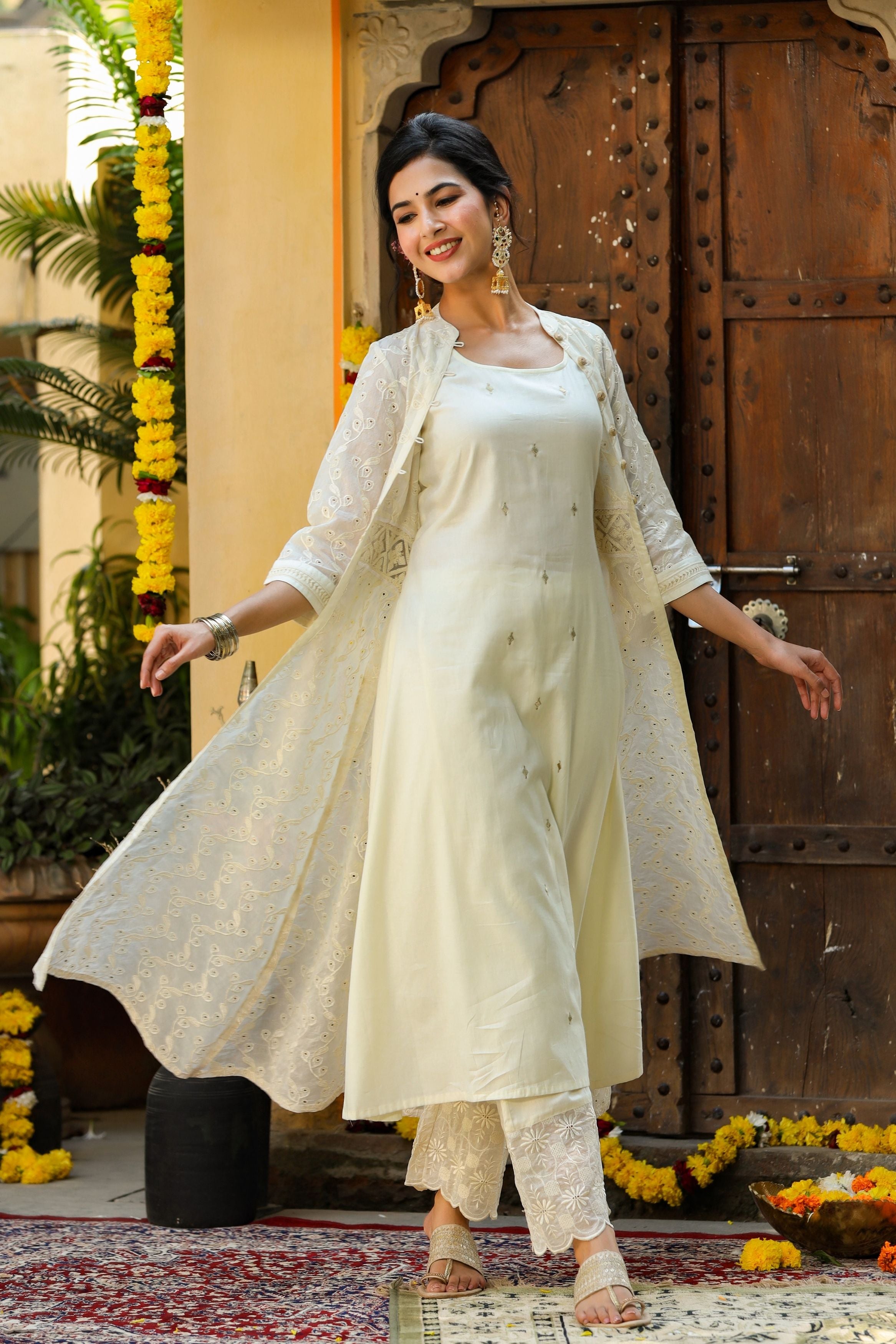 Fancy Designer Jacket Style Anarkali Cotton Festive Wear Kurti, Wash Care:  Dry Clean at Rs 890 in Surat