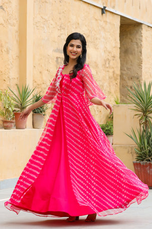 Hot Pink Layered Dress – Gillori