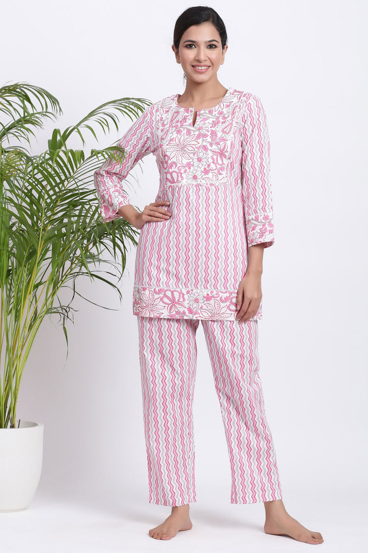 pink nightwear for women cotton